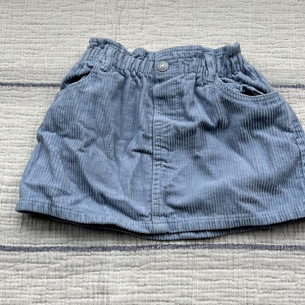 Zara blue corduroy skirt